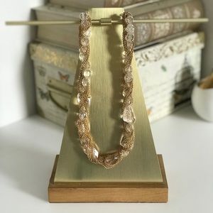 Gold Chain And Crystal Statement Necklace